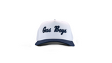 Gas Boys Signature Snapback – (White & Navy) – Unisex