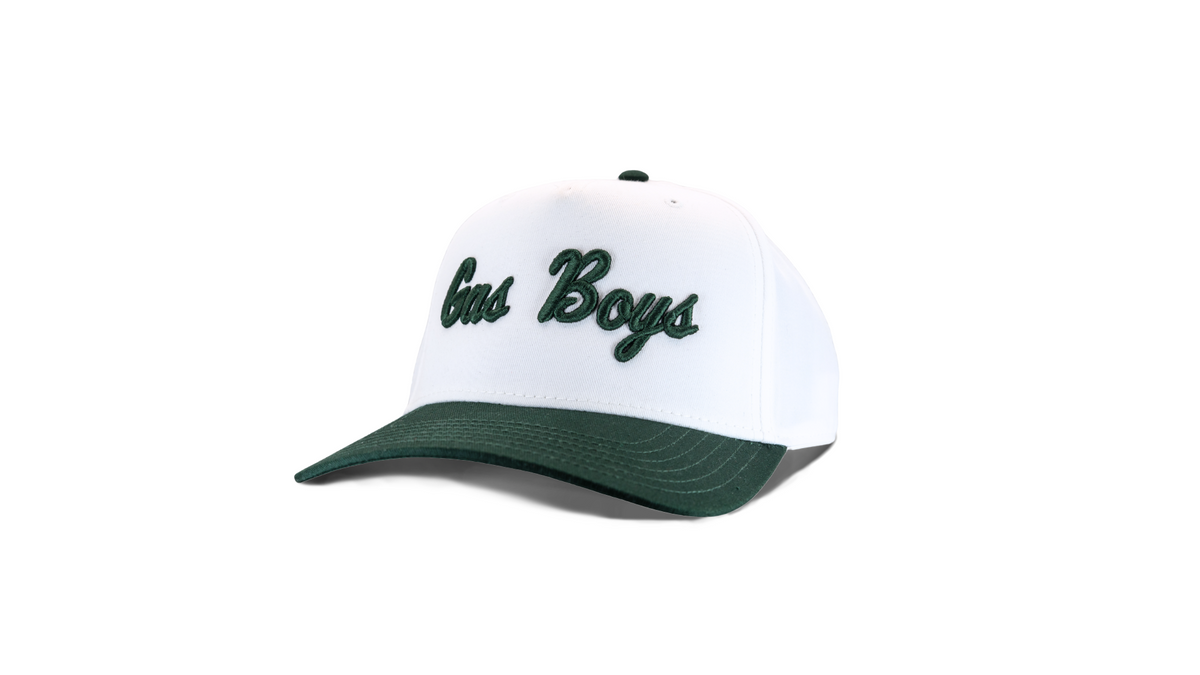 Gas Boys Signature Snapback – White & Forest Green