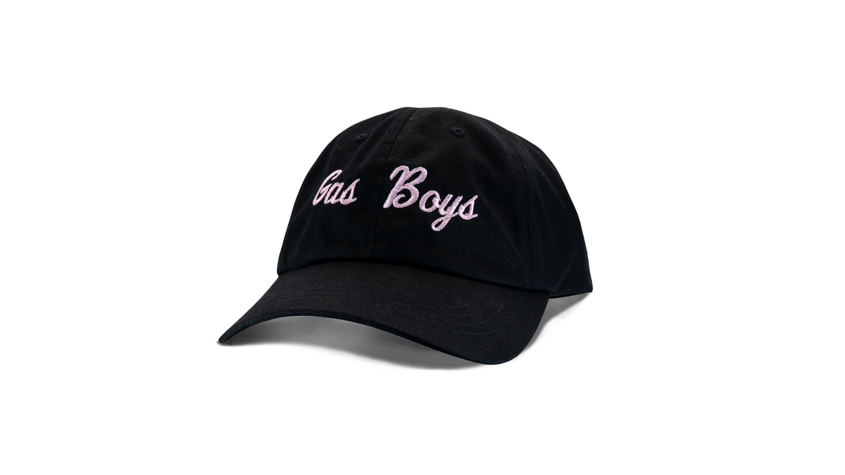 The Gas Boys Original – Black Dad Hat (Pink Logo)