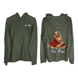SANTA BABY (MILITARY GREEN HOODIE)